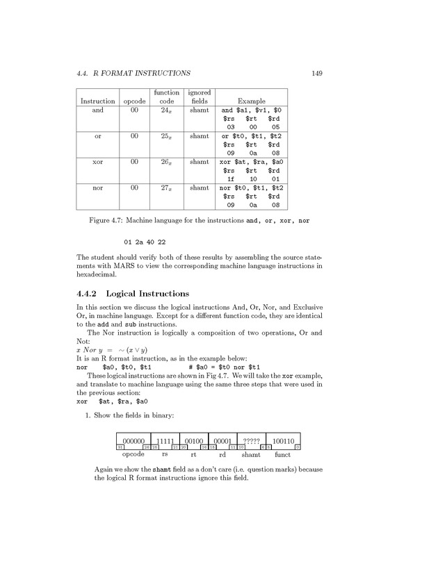 Computer Organization with MIPS - Page 149